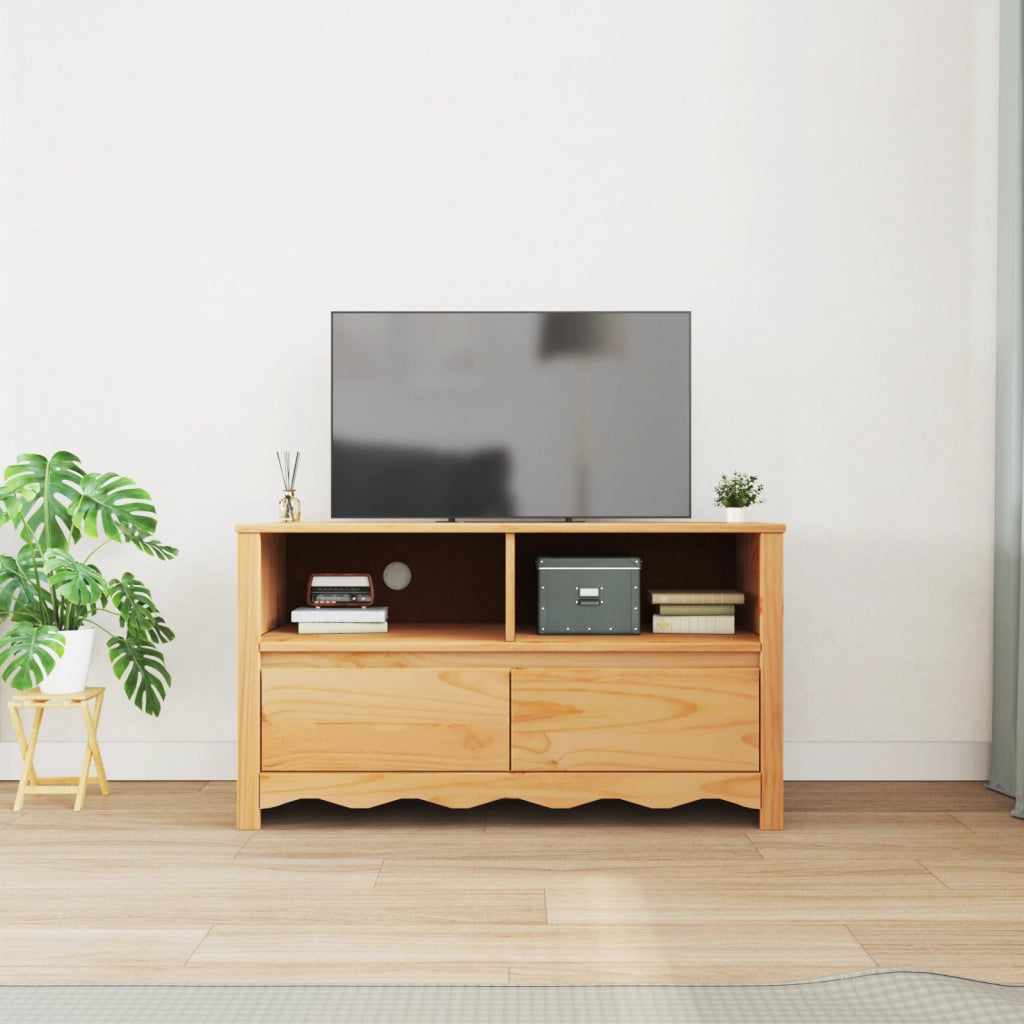 Mobile TV  "DRAMMEN" 99x43x55 cm in Legno Massello di Pino