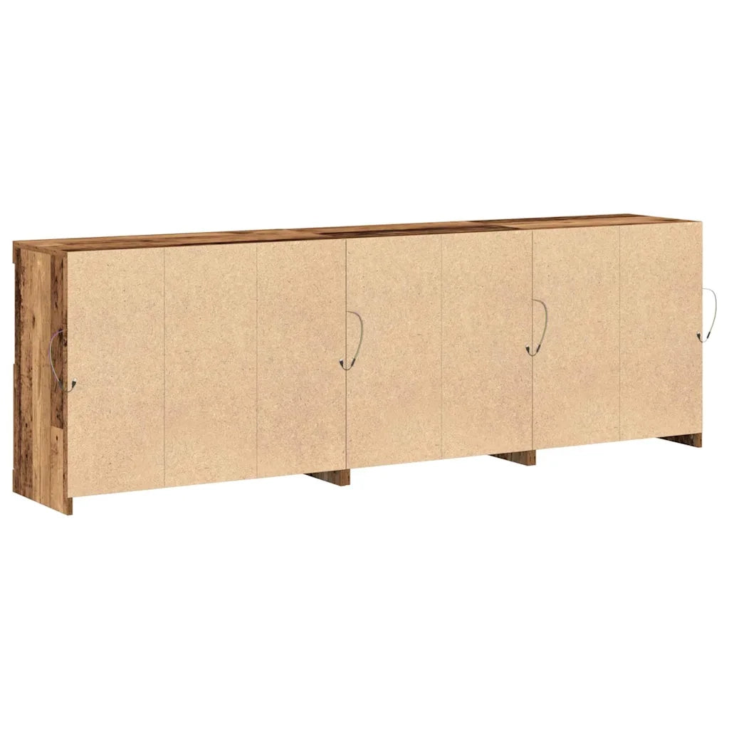 Madia LED Legno vecchio 202 x 37 x 67 cm Legno multistrato 3333112