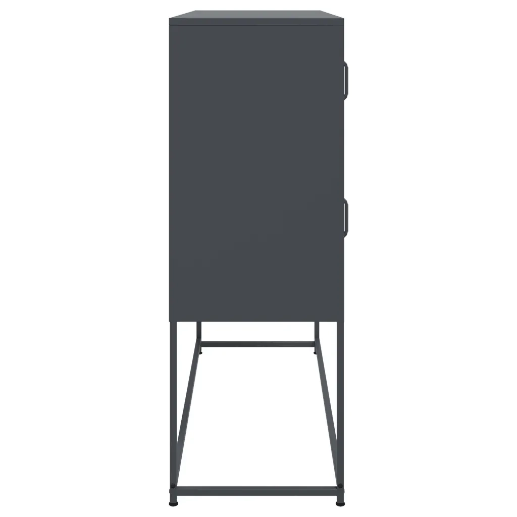 Credenza | Madia | Buffet da pranzo | Armadio da pranzo Antracite 100,5x39x107 cm in Acciaio