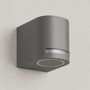 Applique nero da esterno a muro ip54 lampada a parete moderno gu10 monoemissione Color: Grigio