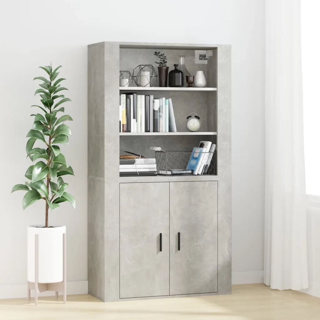 Mobile a Parete Grigio Cemento 80x33x80 cm in Legno Multistrato 816596
