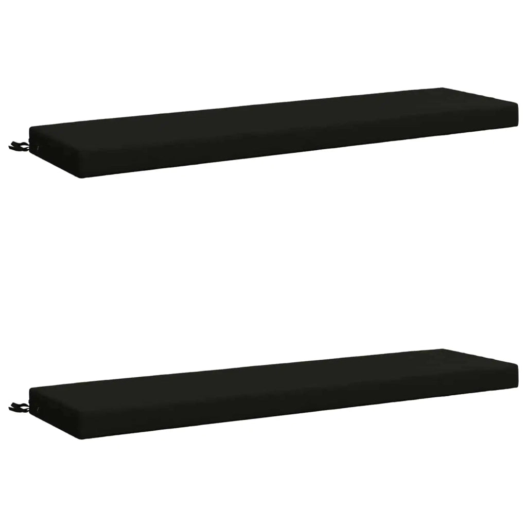 Cuscini per Panchina a 2 Pezzi SOEST 2 pz 100% Poliestere Nero 949907