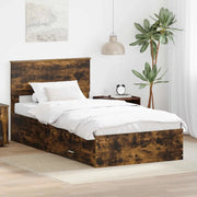 Struttura del letto Rovere fumé 100 x 200 cm Legno multistrato