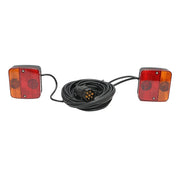 Set di lampade magnetiche per rimorchi da 12 V, spina a 7 poli, cavo da 2,5 m tra le luci posteriori, cavo spina da 7,5 m Breckner Germany