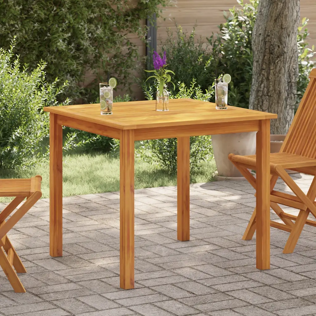 Tavolo da Giardino 85x85x74 cm in Legno Massello di Acacia