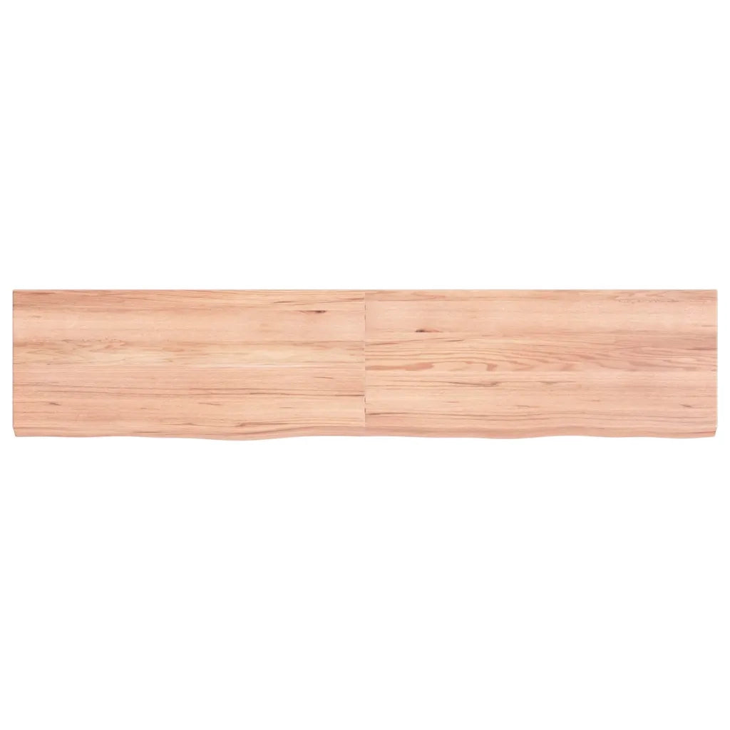 Piano Bagno Marrone 140x30x(2-4) cm Legno Massello Trattato 3156145