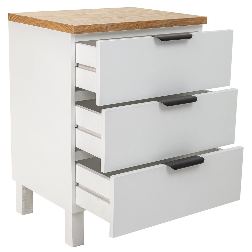Tavolo in legno con 3 cassetti 45x35x60