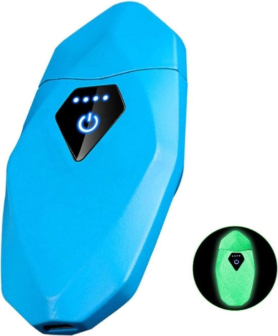 Aansteker Dual Arc USB oplaadbaar - plasmaaansteker con LED indicatore di batteria - lampada a LED blu