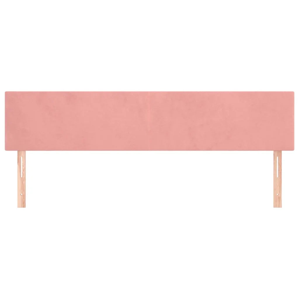 Testiera 2 pz Rosa 80x5x78/88 cm in Velluto