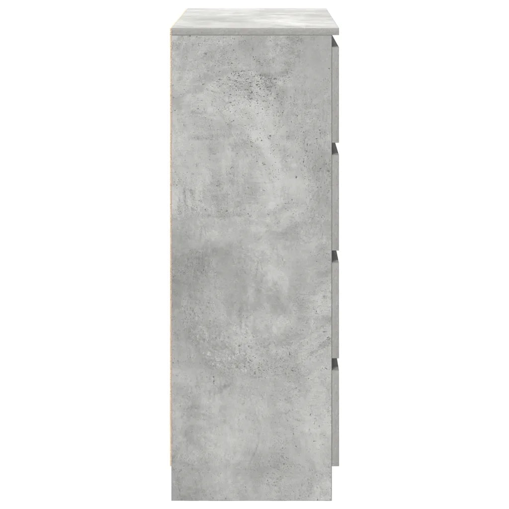 vidaXL Credenza Grigio Cemento 80x35x99 cm in Legno Multistrato