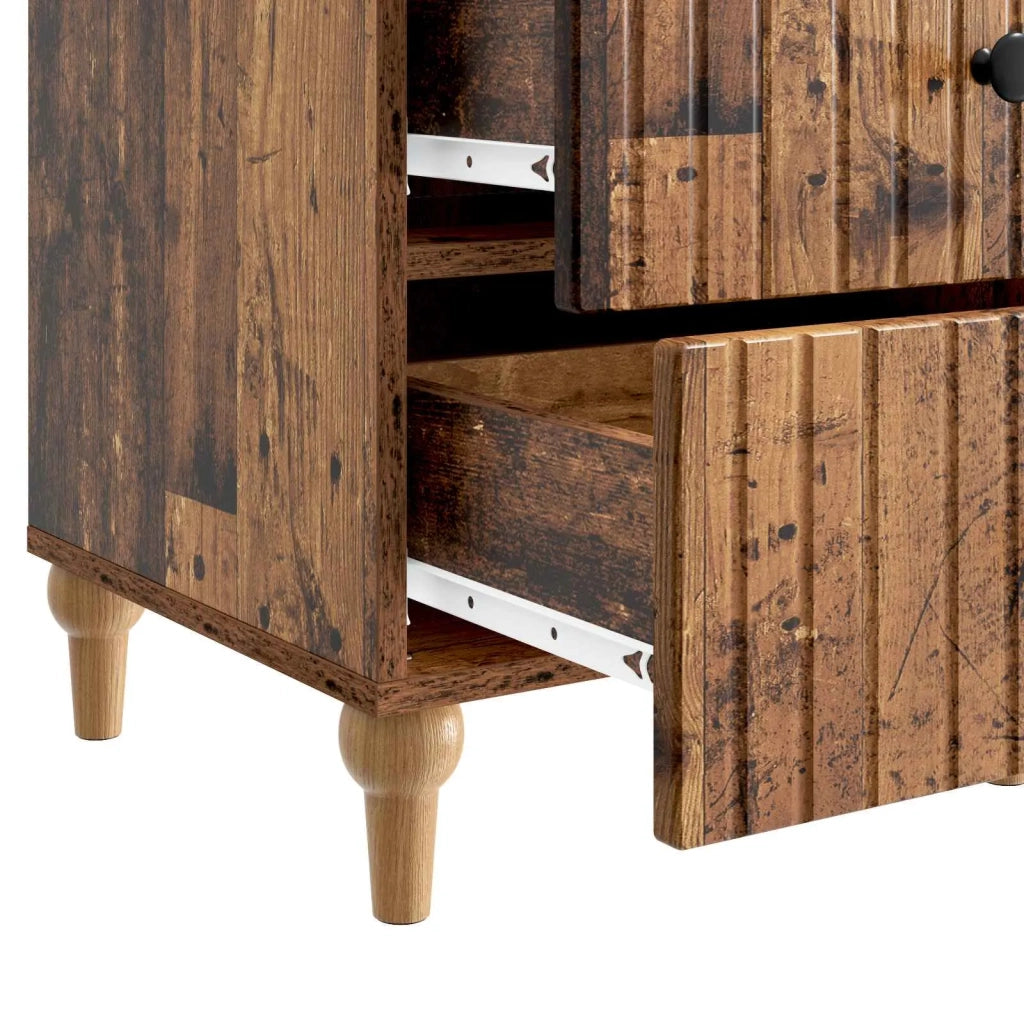 Armadio da Notte con cassetto Legno antico 43x 41 x 66,5 cm 894103