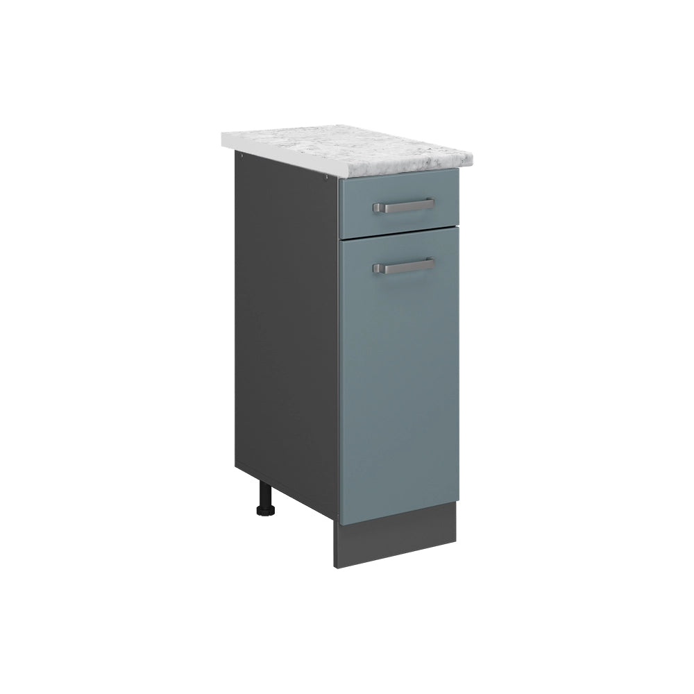 Vicco Mobiletto base per cucina Grigio-blu 30 cm PL Marmo