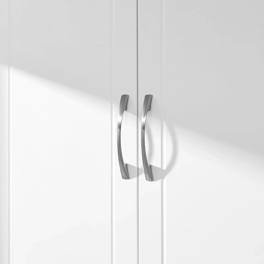Mobiletto pensile per bagno con 2 ante e 2 ripiani regolabili 60 x 18 x 60 cm stile scandinavo bianco opaco 12_0006492
