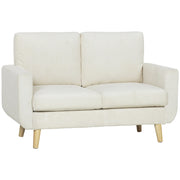 Divano 2 posti in velluto ¨C zephmum ¨C 134 cm, crema