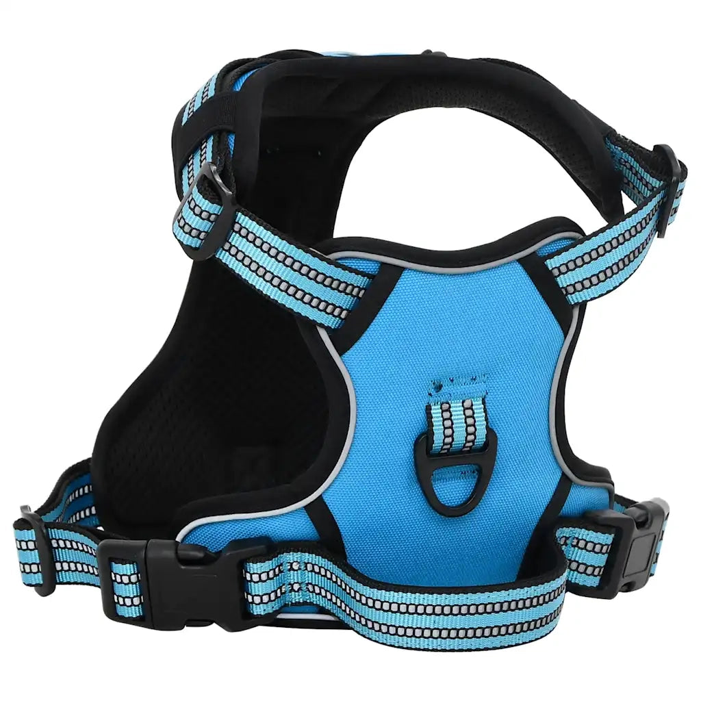 Pettorina per Cani con Guinzaglio e Collare Regolabile Blu L CFW9131012
