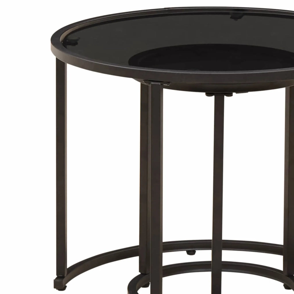 Set di Tavolini da Caffè 2 pcs 55 x 55 x 45 cm acciaio 42026685
