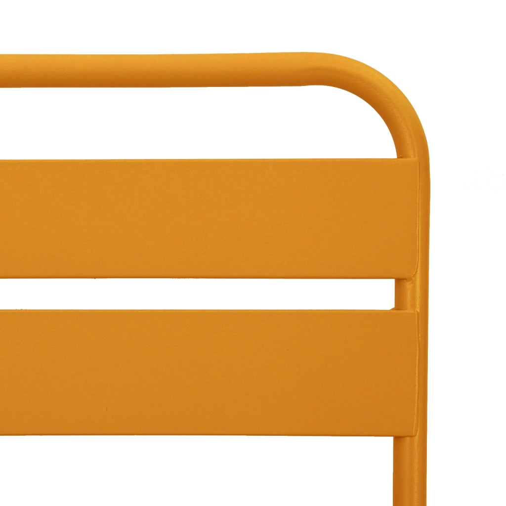 Sedia da Giardino Pieghevole 2 pezzi Giallo Senape 42x52x82 cm Acciaio Verniciato