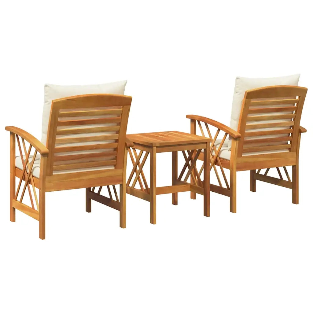 Set Divano da Giardino con cuscino 3 pz | Set Salotto da Giardino Olio Naturale