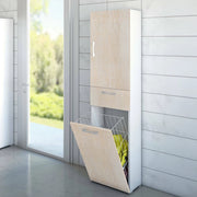 Aryanne, Armadio Multiuso 2 Ante 2 Ripiani Made in Italy, 45x195h cm Marrone Rovere