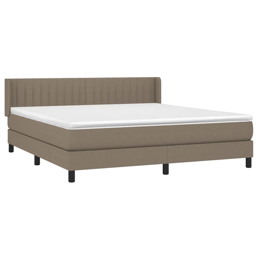 Giroletto a Molle con Materasso Tortora 180x200 cm in Tessuto