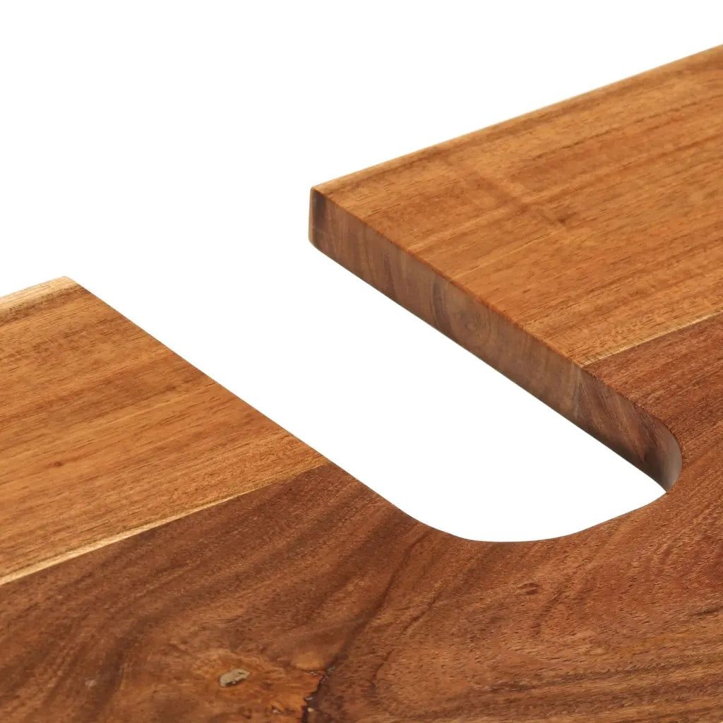 vidaXL Set Mobili da Bagno 2pz in Legno Massello di Acacia