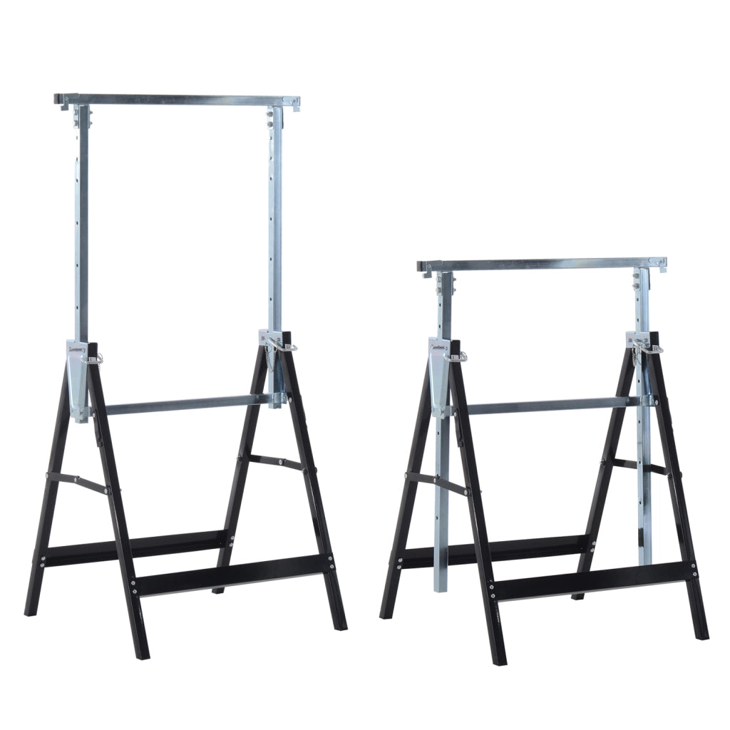 Cavalletto da lavoro regolabile in altezza ¨C zephmum ¨C 80-130 cm nero