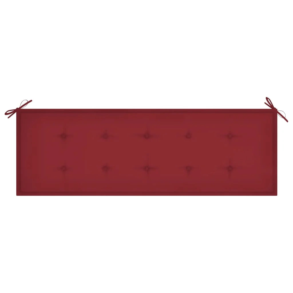 Panca da giardino mobili da esterno per patio panca da terrazza impilabile con cuscino 159 cm legno massello di teak 02_0011693