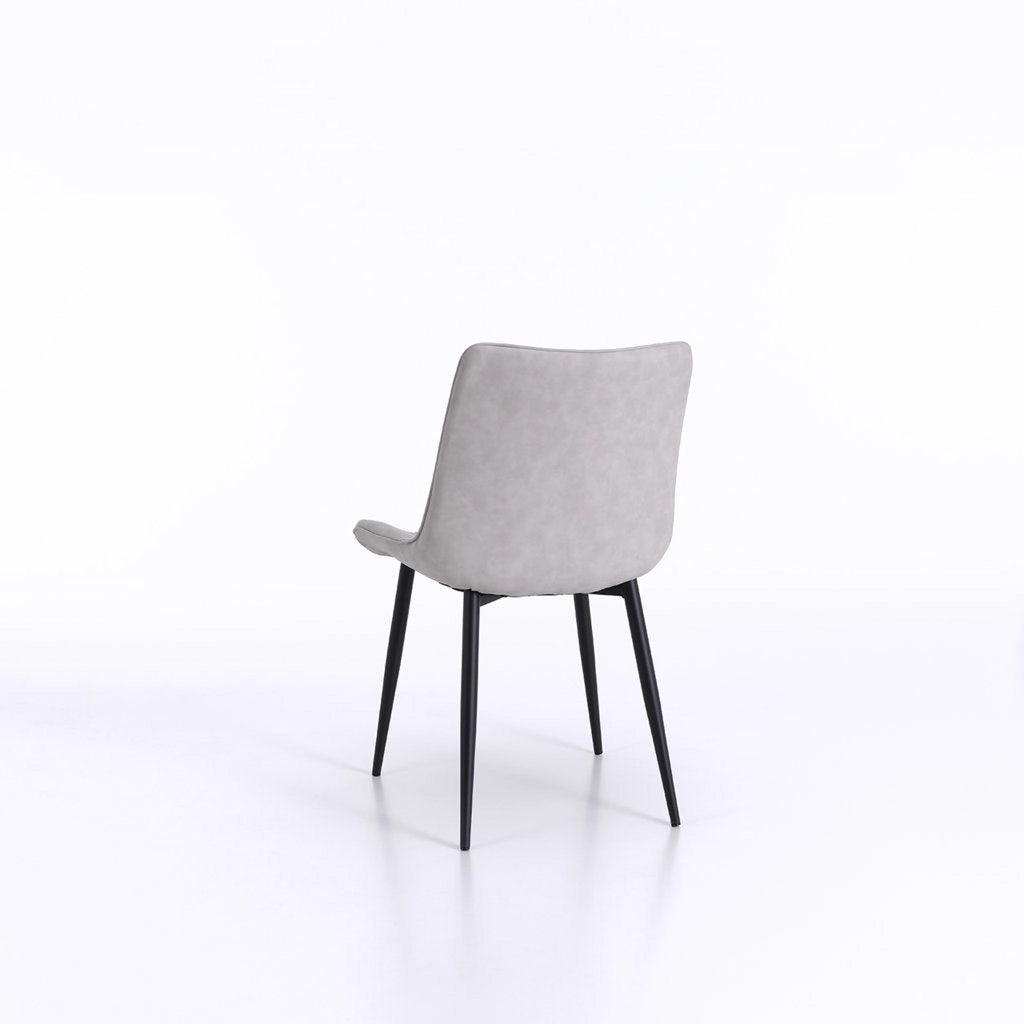Set 4 Sedie 49x52x85 cm in Similpelle Grigio