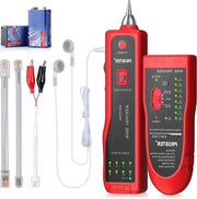 Verificatore di Cavi RJ11 RJ45 Finder Tracciamento Toner Ethernet LAN Multifunzione Tester di Linea Telefonica Collazione Controllo Continuità - Rosso