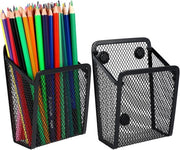 Due contenitori magnetici per pennarelli - 2 contenitori magnetici - contenitore magnetico per pennarelli - supporto magnetico - per frigorifero lavagna per ufficio accessori di cassetti - nero