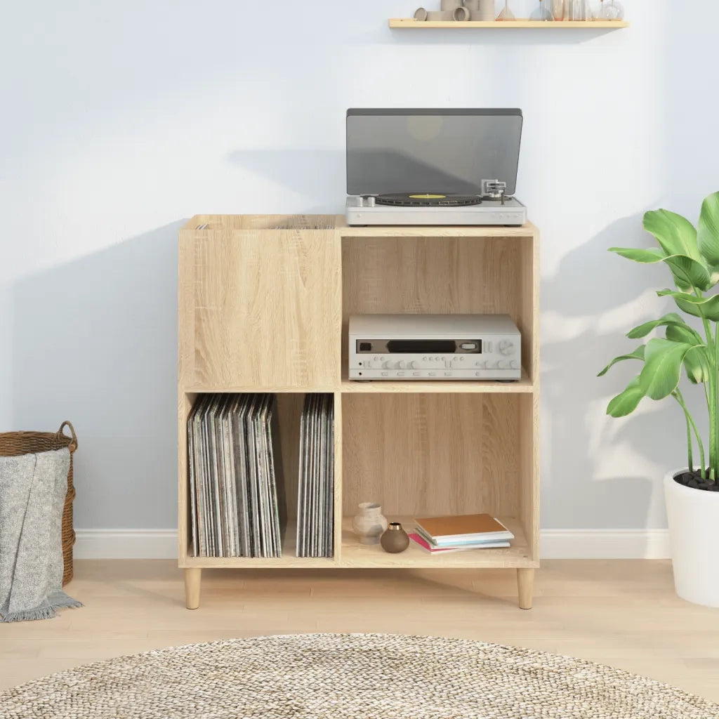 Mobile Porta Dischi Rovere Sonoma 84,5x38x89 Legno Multistrato CFW2303229