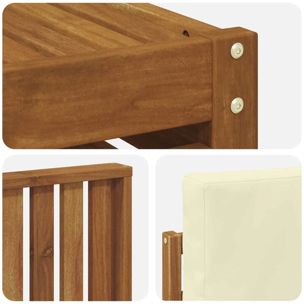 Set divano sezionale con cuscino 6 pcs Naturale e Crema 3374845