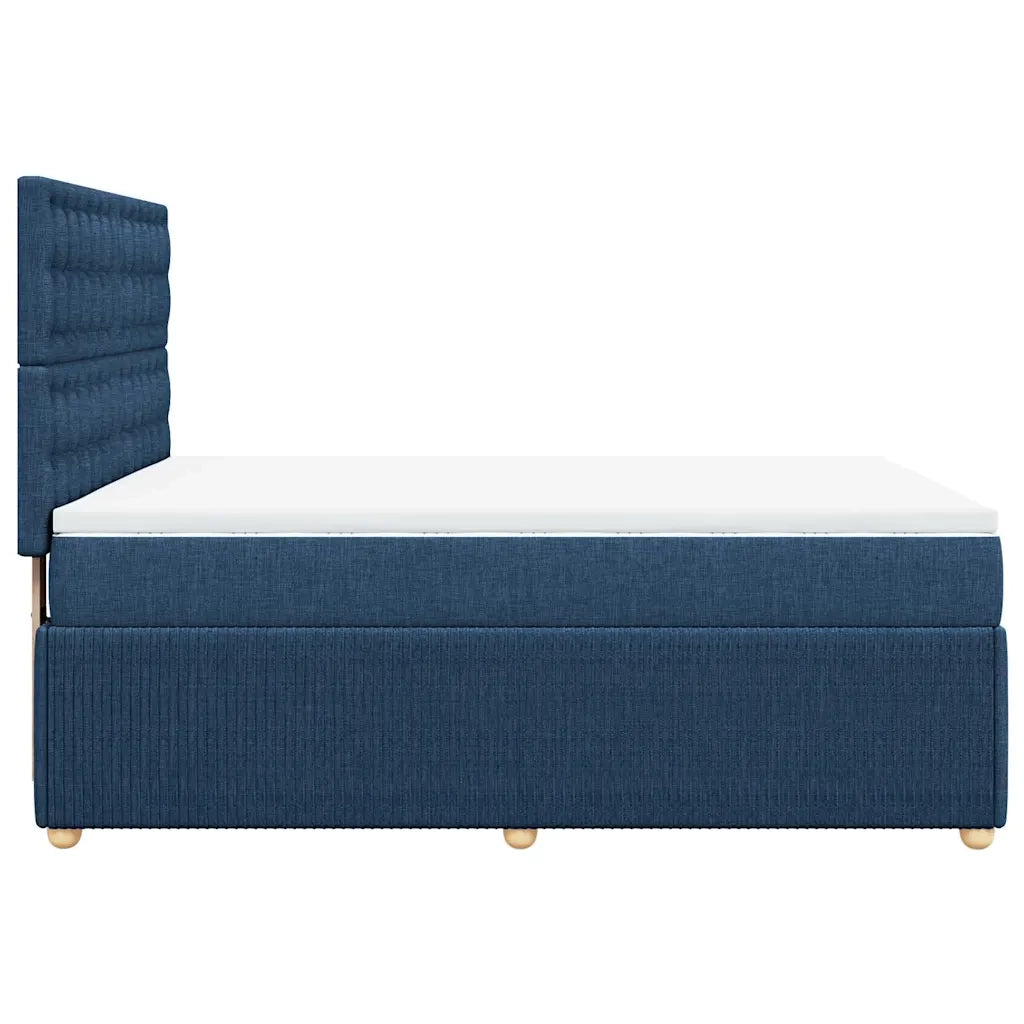 Giroletto a Molle con Materasso Blu 140x190 cm in Tessuto