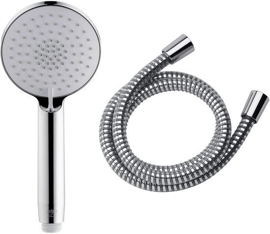 Douchekop 3-spruzzo Eco con 90 mm e attacco chroom, kit composto da douchekop e tubo