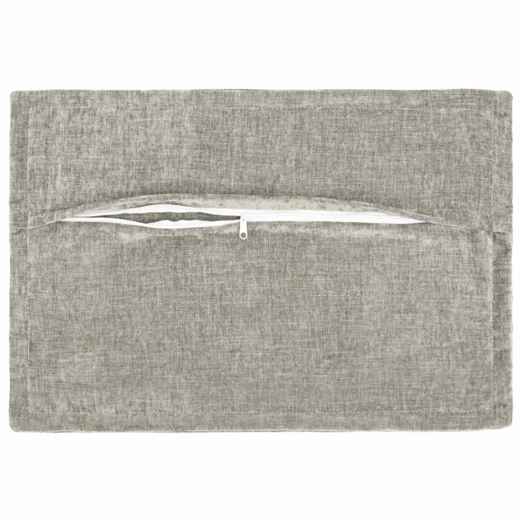 Federa 2 pz HOUTEN Grigio Chiaro 40 x 60 cm Tessuto Chenille 917548