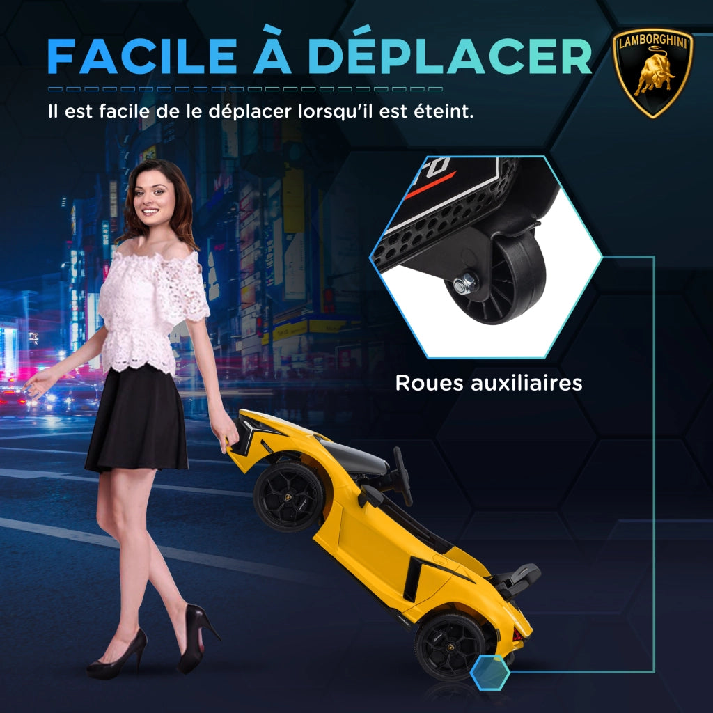 Auto elettrica Lamborghini per bambini ¨C zephmum ¨C giallo 12V telecomando