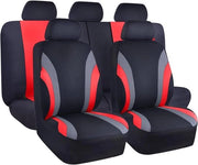 Set di protezioni per sedili auto - Protezioni sedili auto - Protezione interno - Set completo - Adattamento universale - Nero Rosso