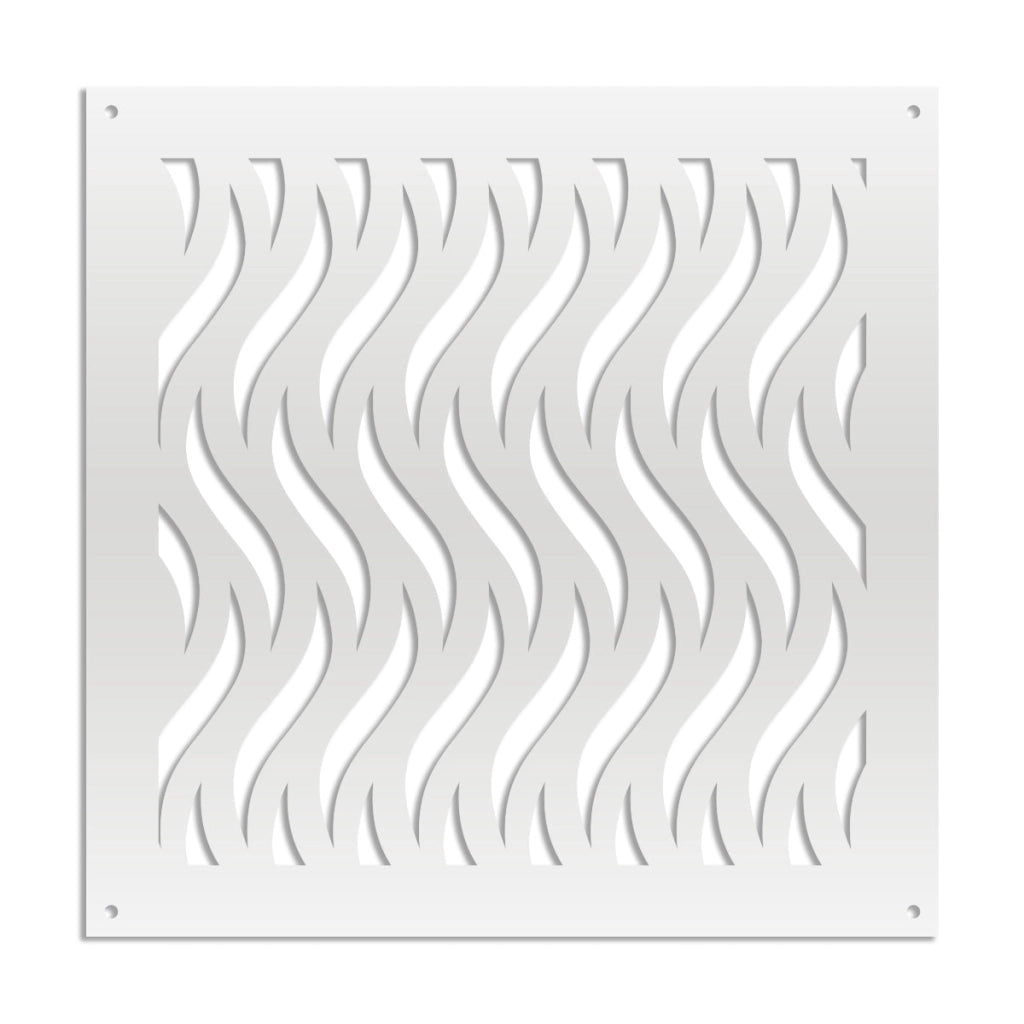VERTICALWAVES - Pannello in PVC traforato - Parasole Misura: 48x48 cm, Colore: bianco