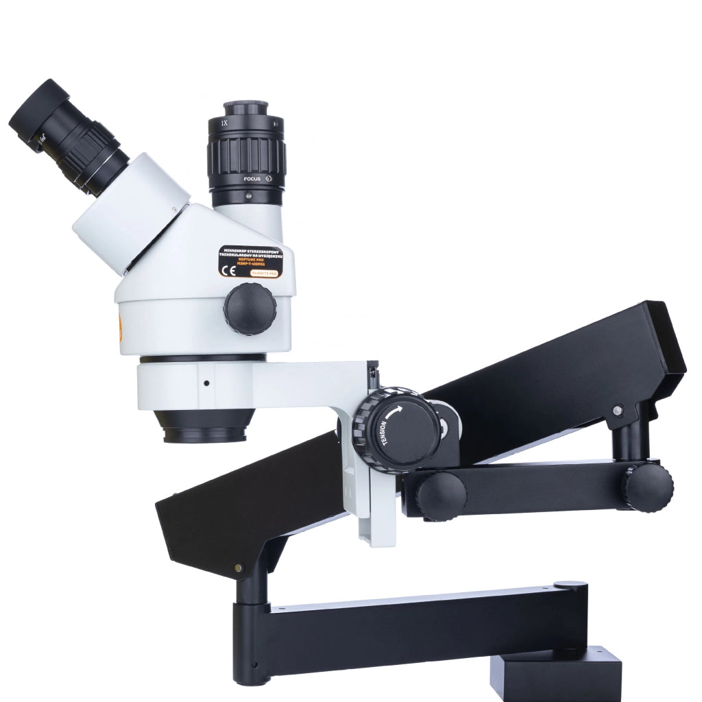 Supporto per Microscopio Stereoscopico WDMS1 – Braccio Regolabile 400mm, Movimento Orizzontale 770mm | Base 98x80x116mm