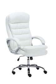 Sedia ufficio XXL Vancouver in similpelle bianco