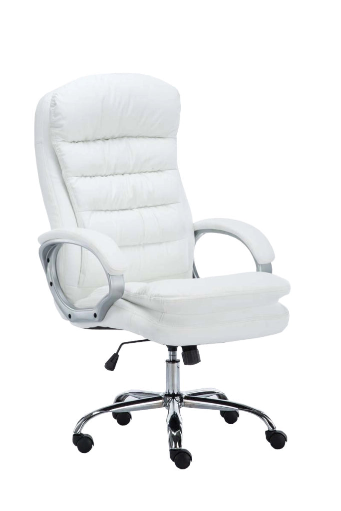 Sedia ufficio XXL Vancouver in similpelle bianco