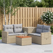 Set di divani 6 pz Beige e Grigio Chiaro 3447473