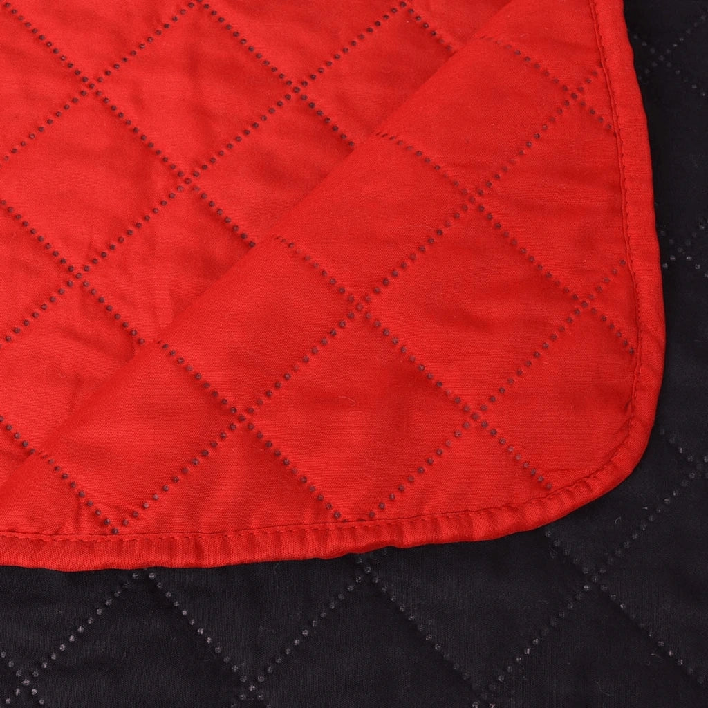 Copriletto Double-Face Trapuntato Rosso e Nero 170x210 cm CFW3626447