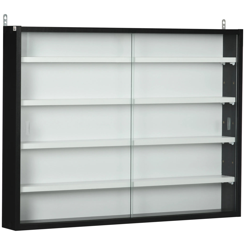 Libreria Vetrina Espositiva ¨C Zephmum ¨C Bianco e Nero 80x60x9.5 cm