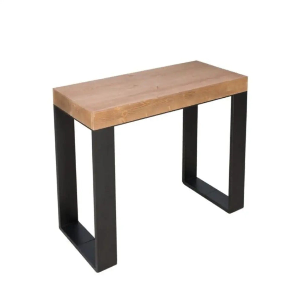 Consolle allungabile 90x40/190 cm Tecno Small abete tinto gambe antracite
