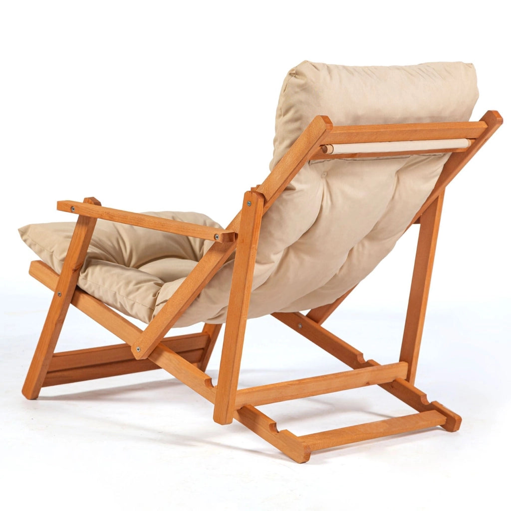 Stintino, Sedia da Esterno Schienale Reclinabile, Marrone