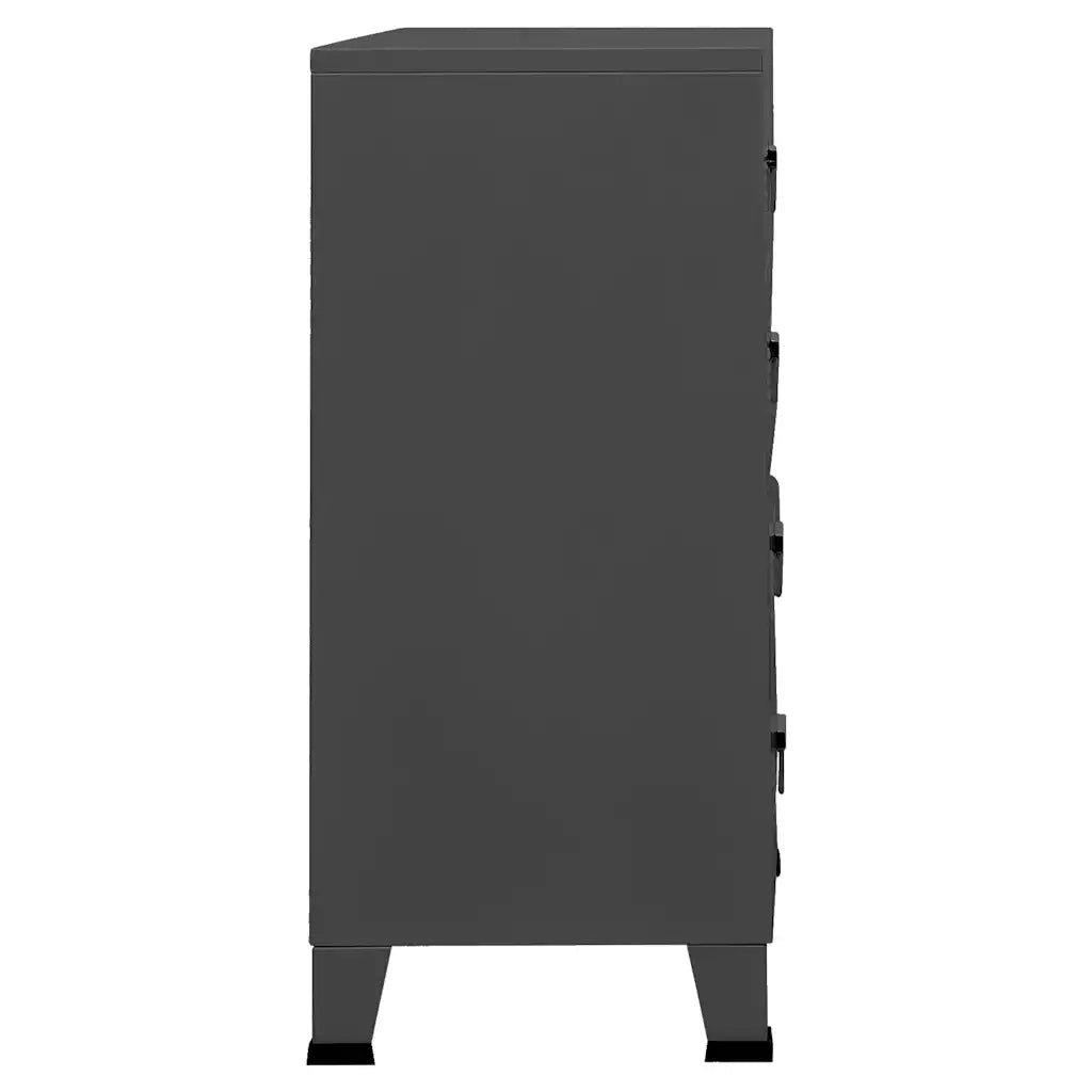 Cassettiera industriale 78 x 40 x 93 cm robusta soluzione di stoccaggio finitura opaca in metallo antracite 02_0046989