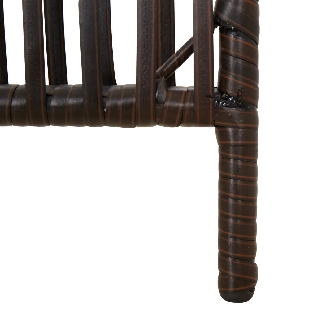 Divisorio per Ambienti | Divider per stanze | Paravento a 4 Pannelli Marrone in Polyrattan