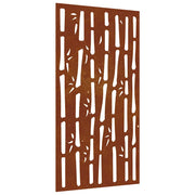 Decorazione Muro da Giardino 105x55 cm Bamb¨´ in Acciaio Corten CFW9636397