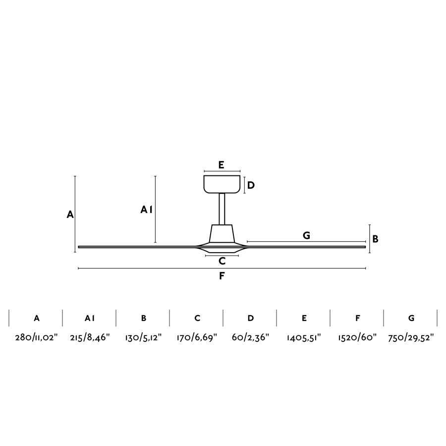 FARO Ventilatore da Soffitto con Motore DC e Luce Integrata 3 Pale in ABS finitura Noce Marrone Struttura in Acciaio 5 Velocita Telecomando per Ambienti 176-28 m² FARO-33511